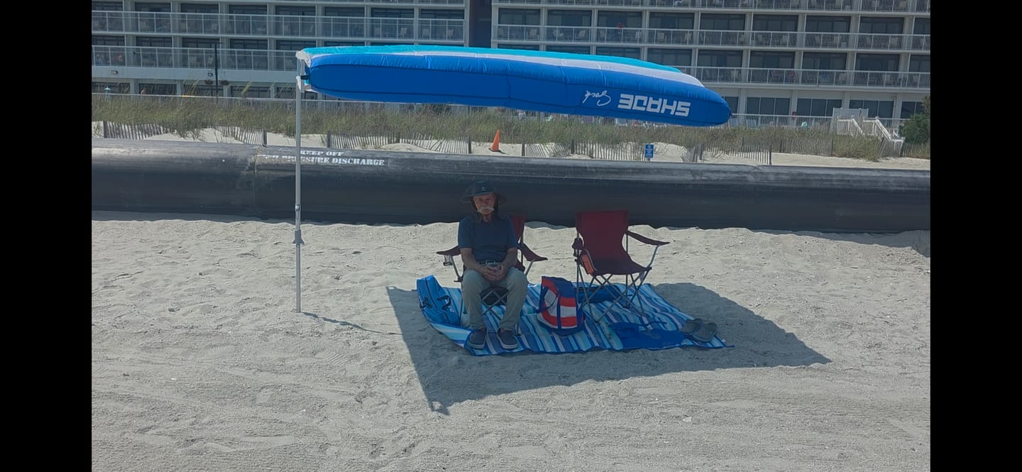 Customer photo review of ShadeSock - Wind-Inflating, Silent Beach Shade