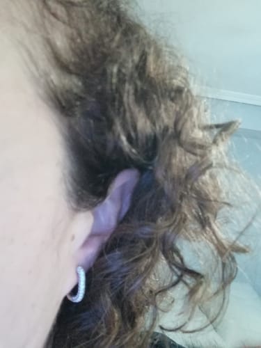 Customer photo review of Pendientes Lateral Brillante