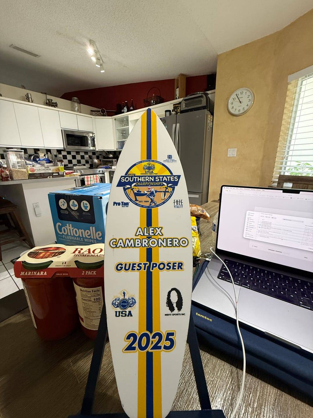 Customer photo review of Bigger Better | Unfinished Wood Surfboard Shape | DIY Craft Cutout |
