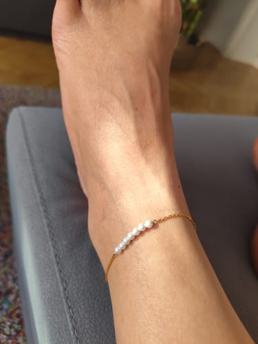 Customer photo review of Tobillera Perly