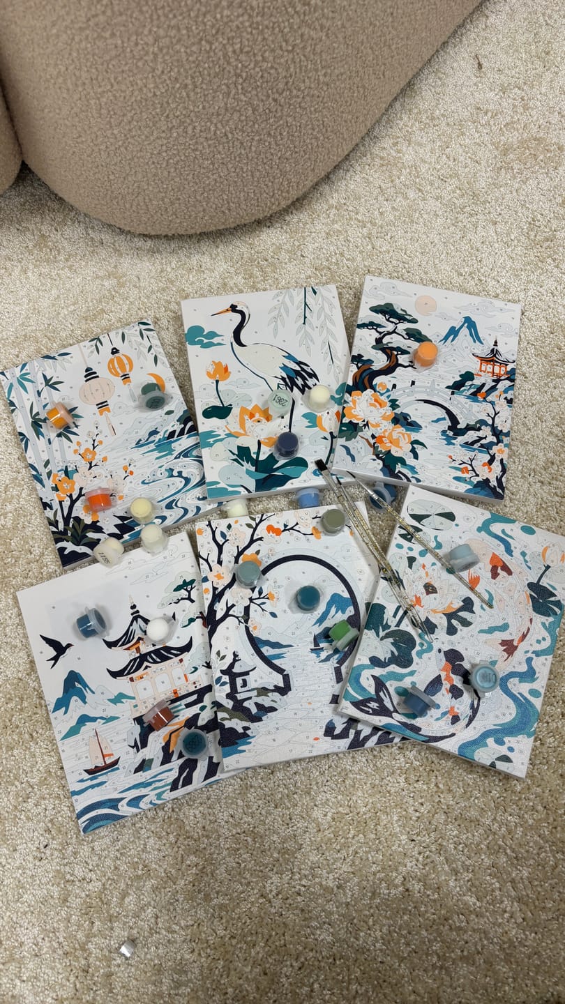 Customer photo review of 6 Mini Paintings - Chinese Lanterns Set