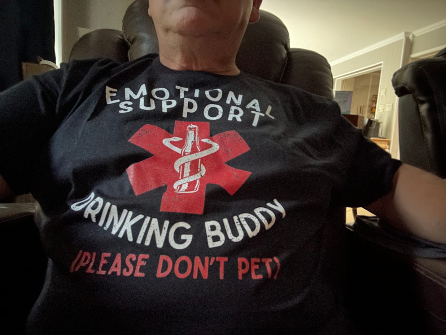 Customer photo review of Emotional Support Drinking Buddy - Front Print
