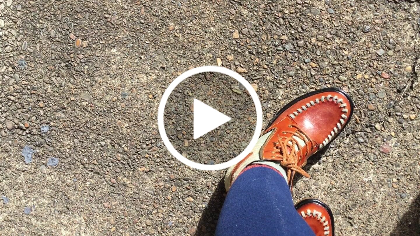 Customer video review of Vintage Stitching Low Heel Ankle Boots