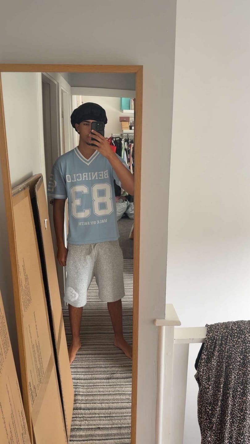 Customer photo review of God’s Timing 83 knit Jersey - Light Blue
