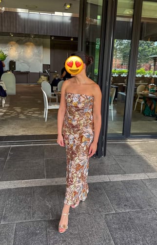 Customer photo review of Gold Dust Midi Dress by HELSI - RENTAL