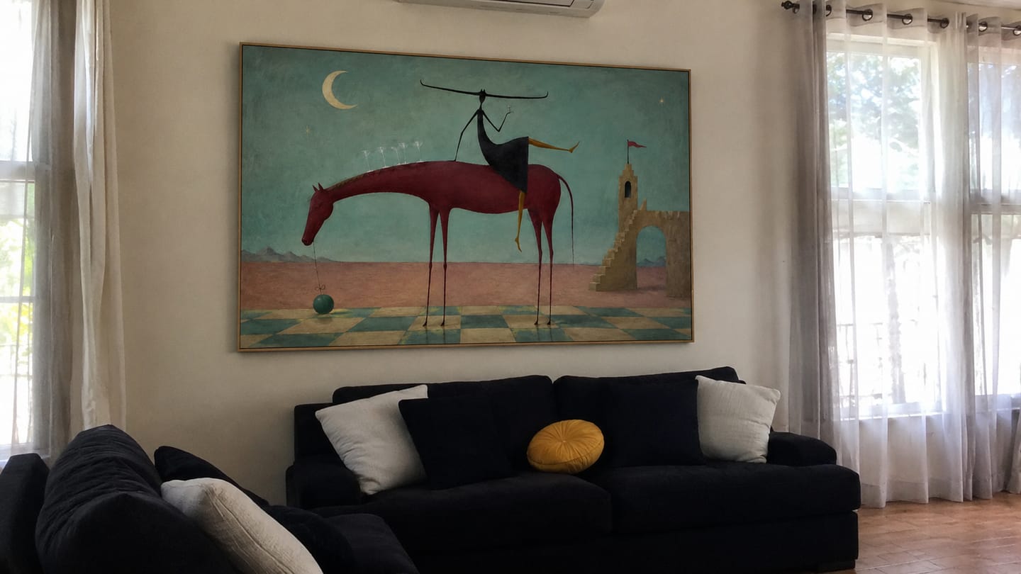 Customer photo review of Moonlit Rider-Horse Painting