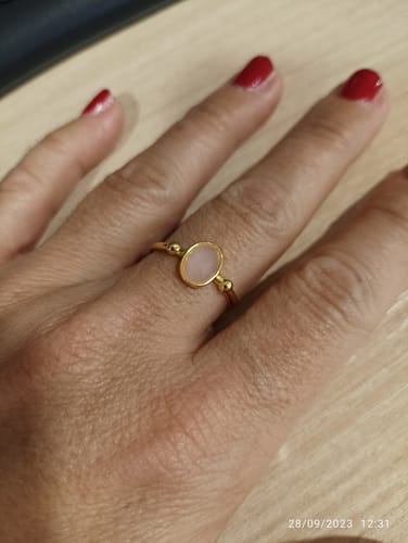 Customer photo review of Anillo Rosa Brillo