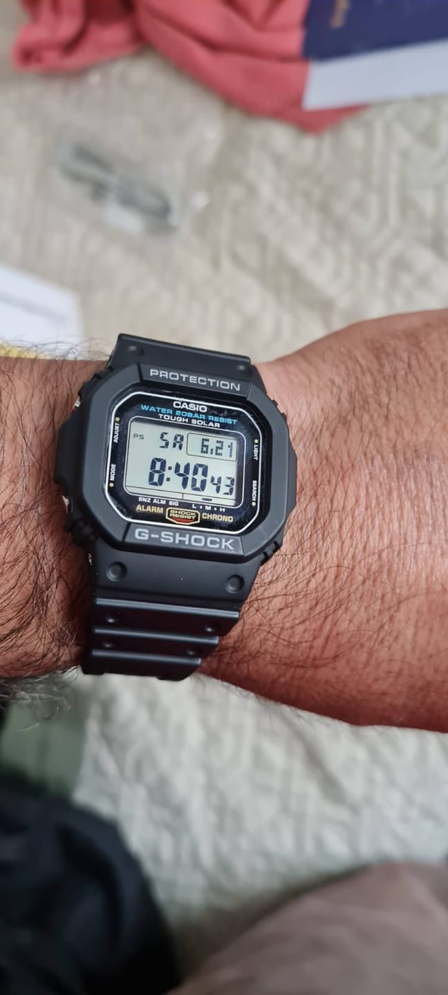 Customer photo review of Reloj Casio G-Shock Vintage G-5600UE-1 Tough Solar