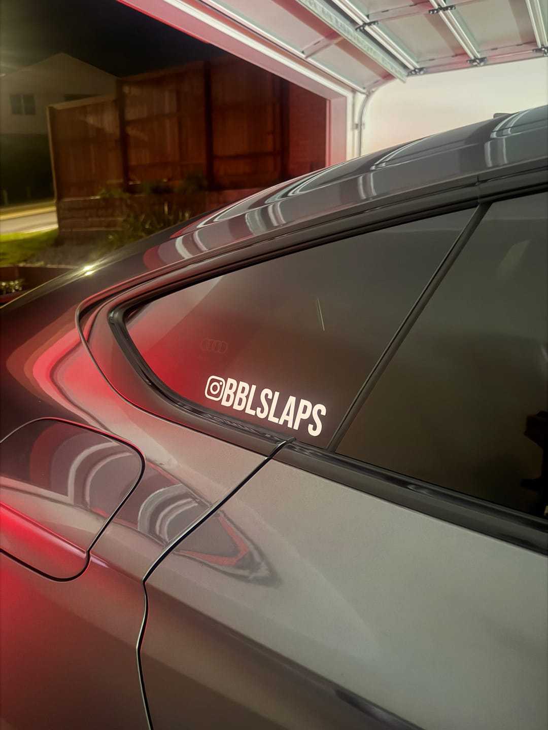 Customer photo review of Personalised Social Media Decal Sticker