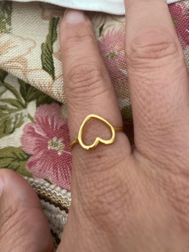 Customer photo review of Anillo Minimalist Heart