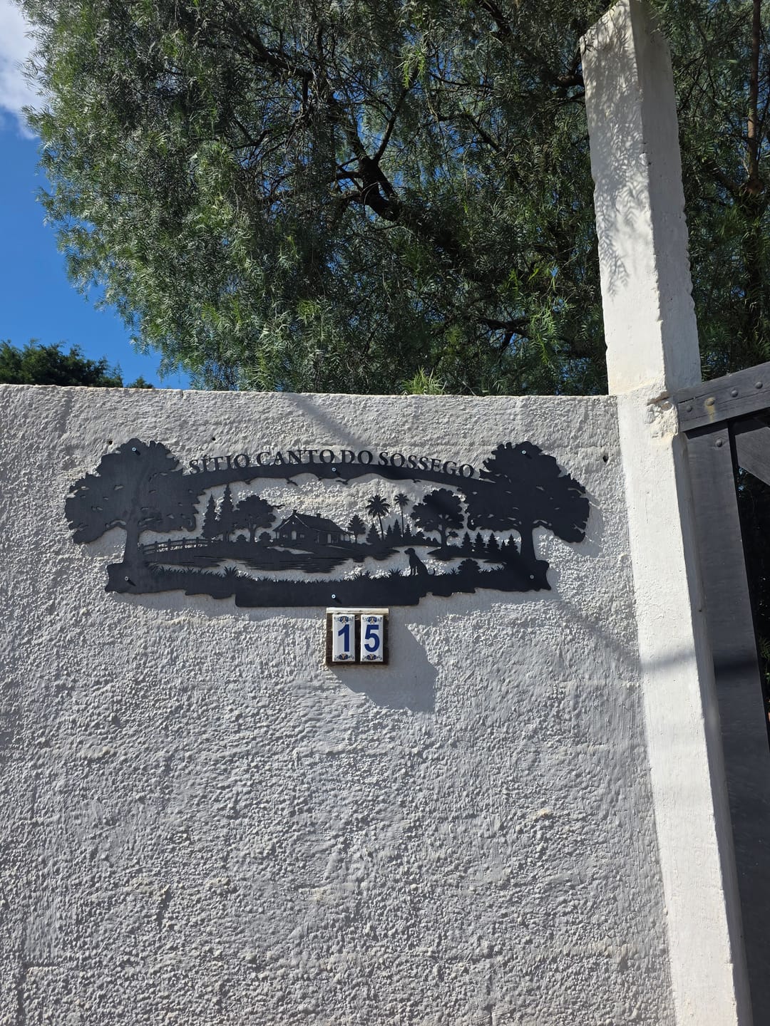 Customer photo review of Placa de Metal Personalizada - Fazenda