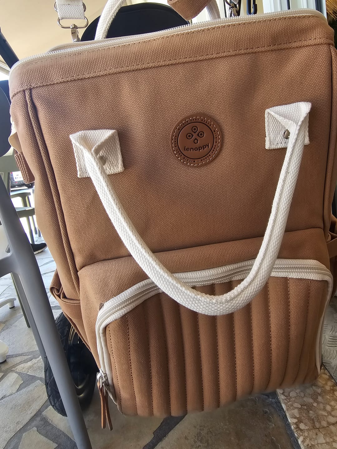 Customer photo review of Sac à dos à langer Richie - Cannelle