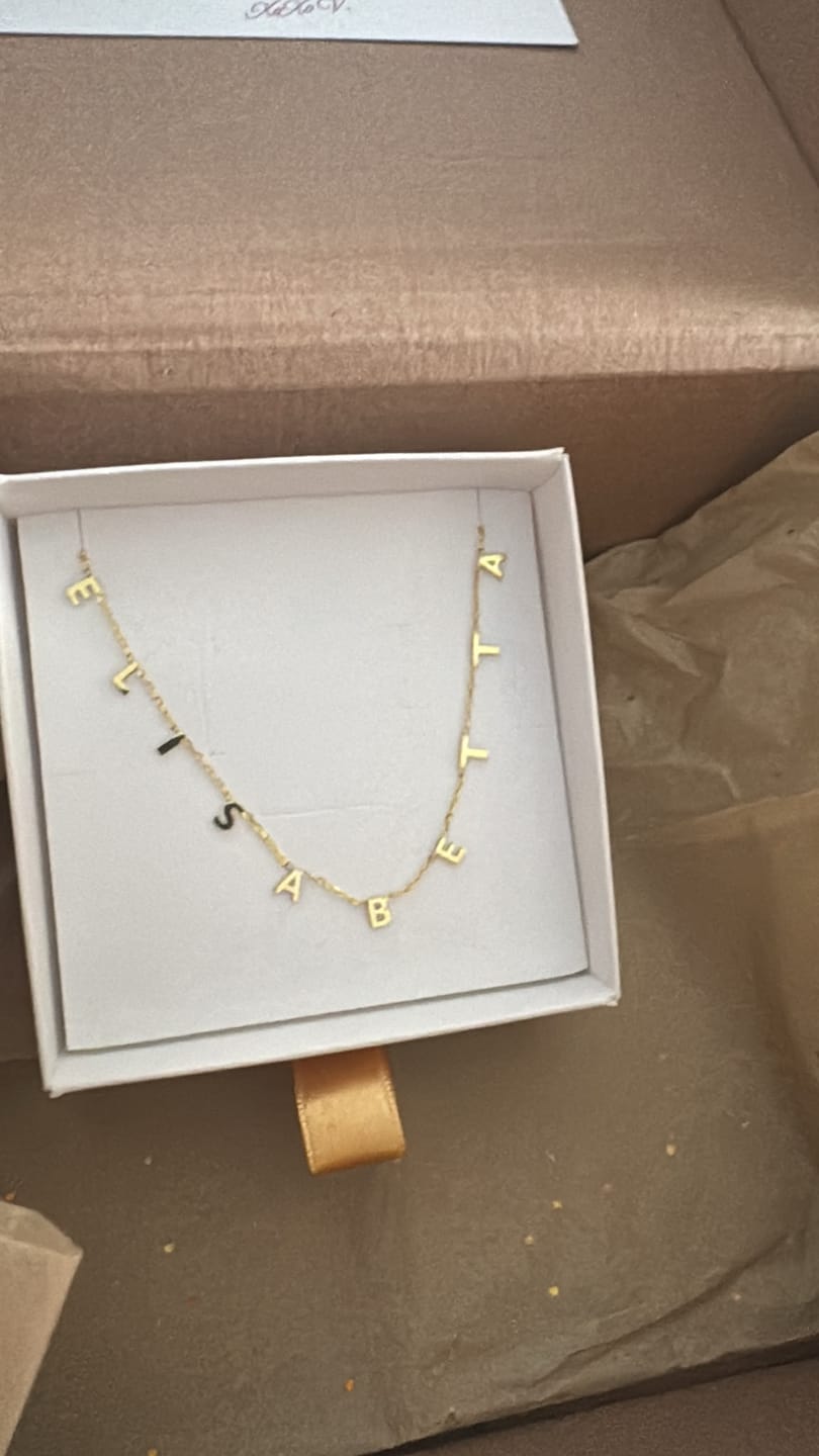 Customer photo review of Collana MINI LETTERS BASIC