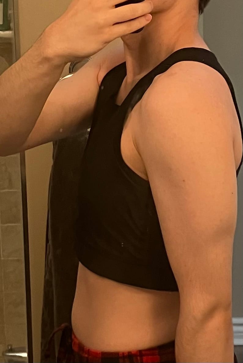 Customer photo review of Mesh Back Comfort Band Binder Black