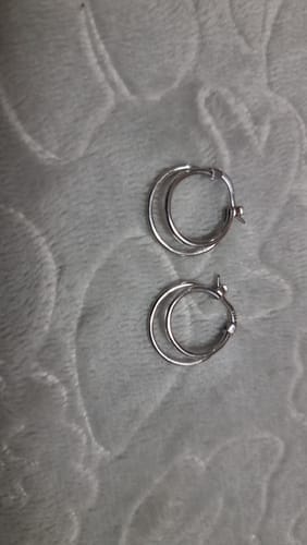 Customer photo review of Pendientes Doble aro