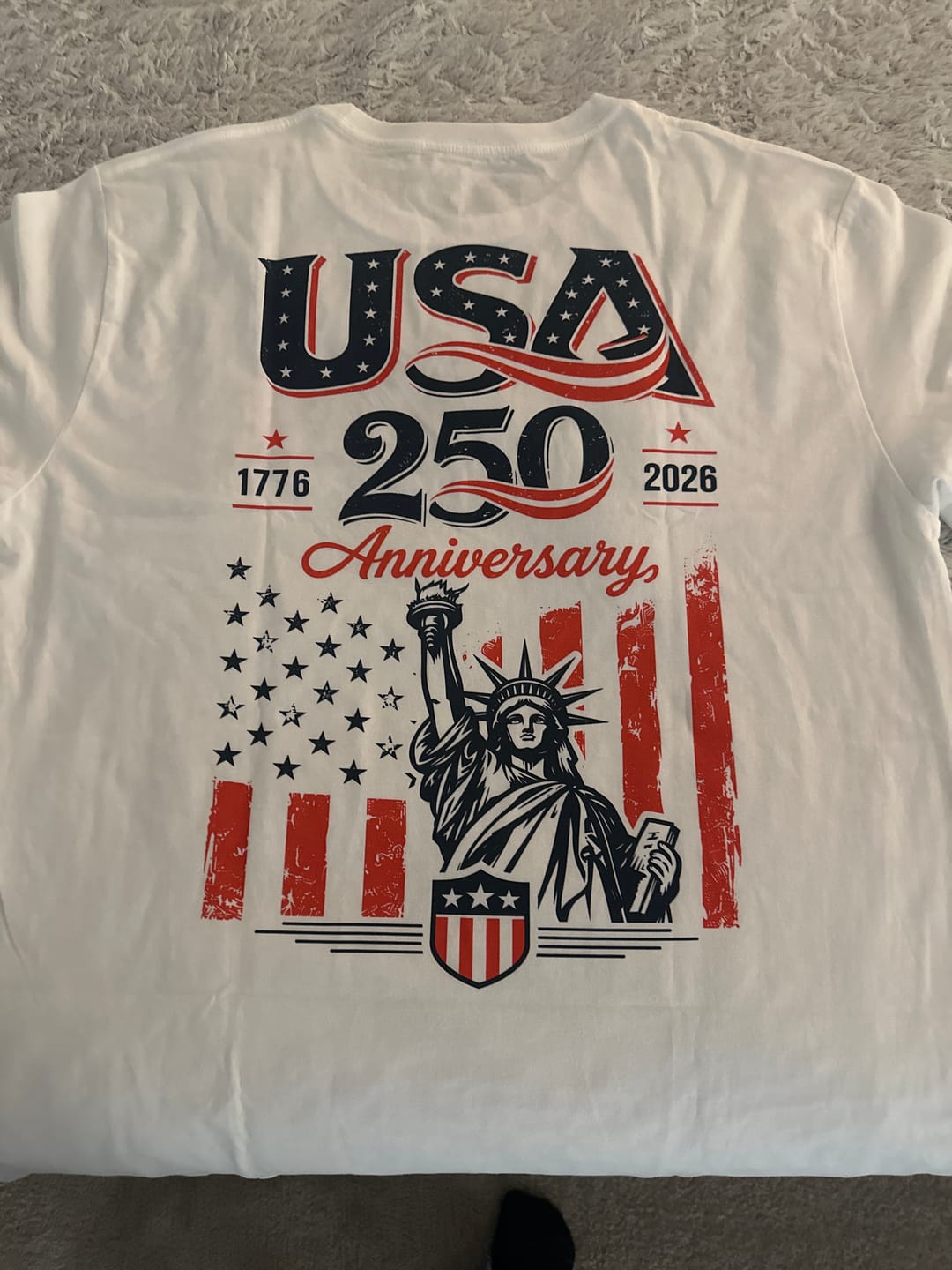 Customer photo review of 250th Anniversary Tee