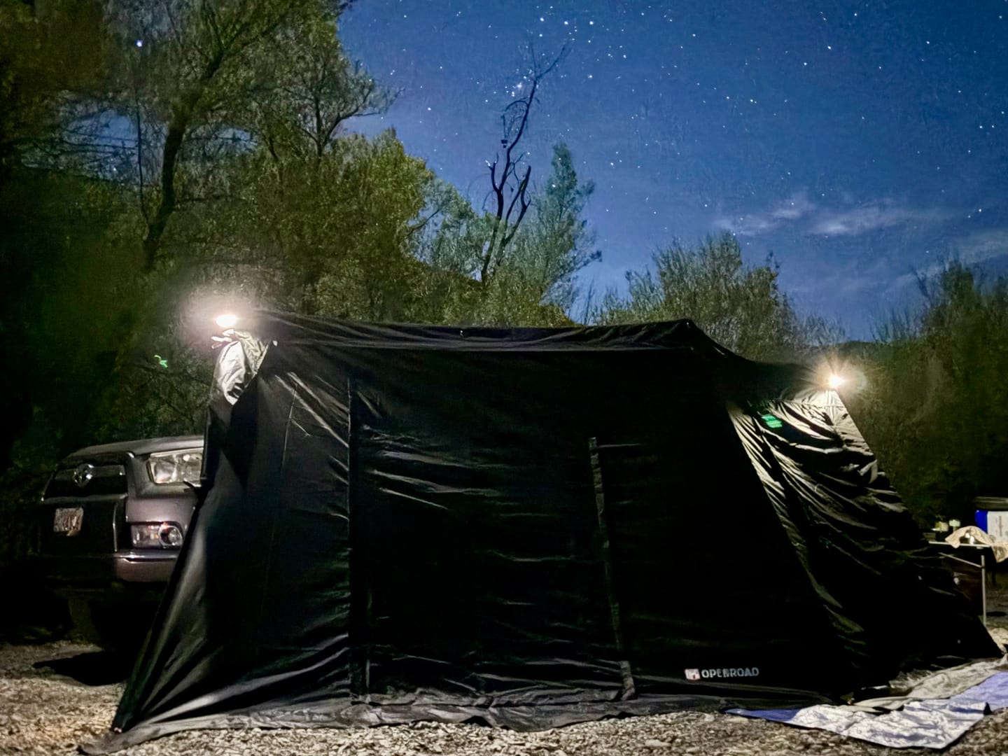 Customer photo review of OPENROAD 180 Free Standing Awning
