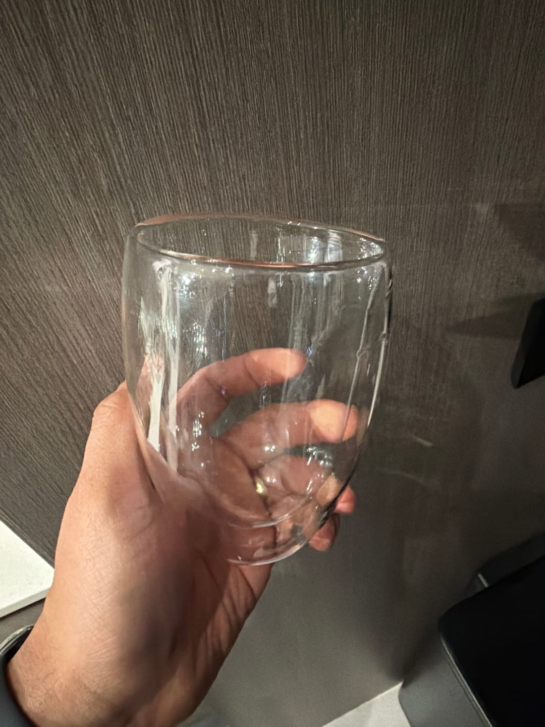 Customer photo review of Set 4 Vasos Doble Pared Vidrio de Borosilicato 350 ml