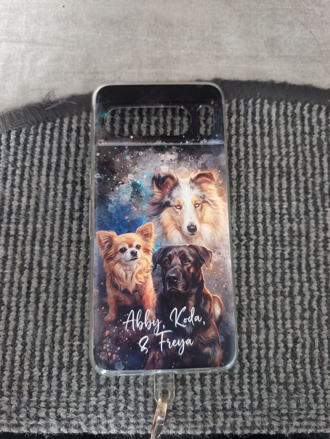 Customer photo review of Personalisierte Portrait Handyhülle – Aquarell Stil