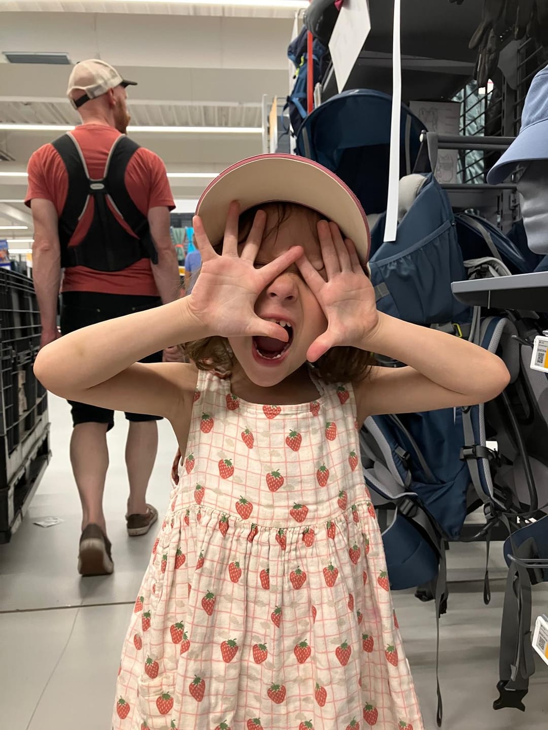 Customer photo review of Strawberry Days Reversible Pinny Dress