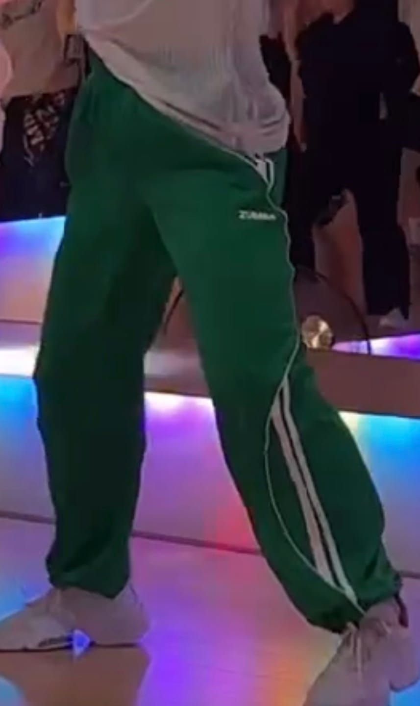 Customer photo review of Color Spree Curvy Track Pants