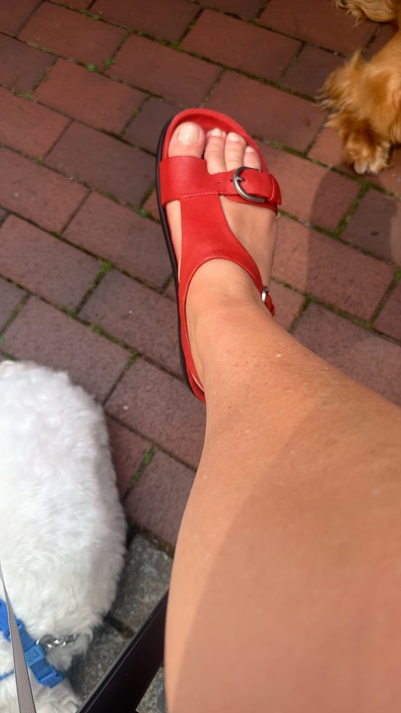 Customer photo review of Women Summer Genuine Leather Flat Sandals