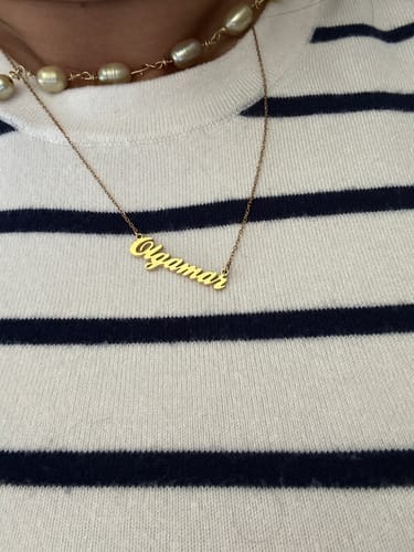 Customer photo review of Collar Nombre - Personalizado