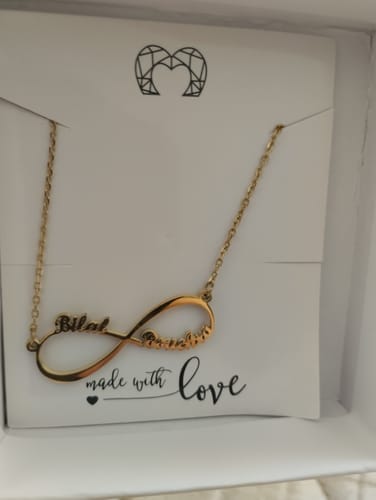Customer photo review of Collar Infinito - Personalizado