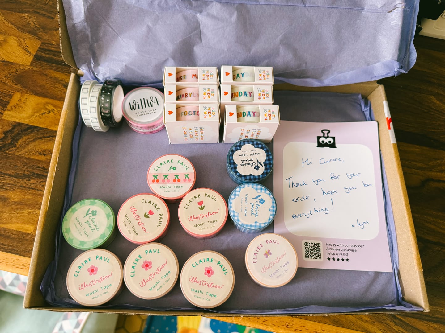 Customer photo review of Washi Tape Black/Silver Galaxy - Nutmeg and Arlo
