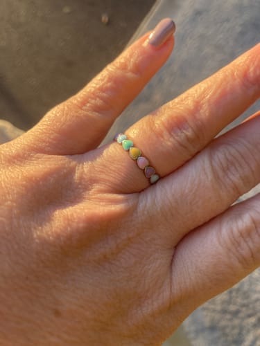 Customer photo review of Anillo Colorful Hearts
