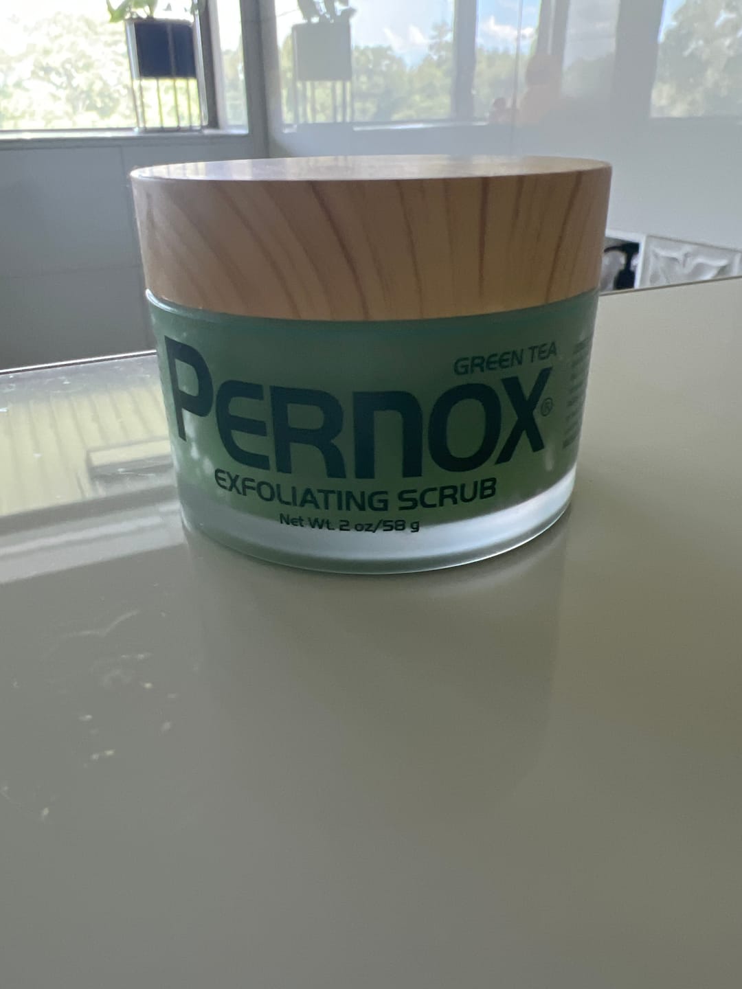 Customer photo review of Pernox® Green Tea Exfoliating Facial Scrub (Includes Travel Share Size)