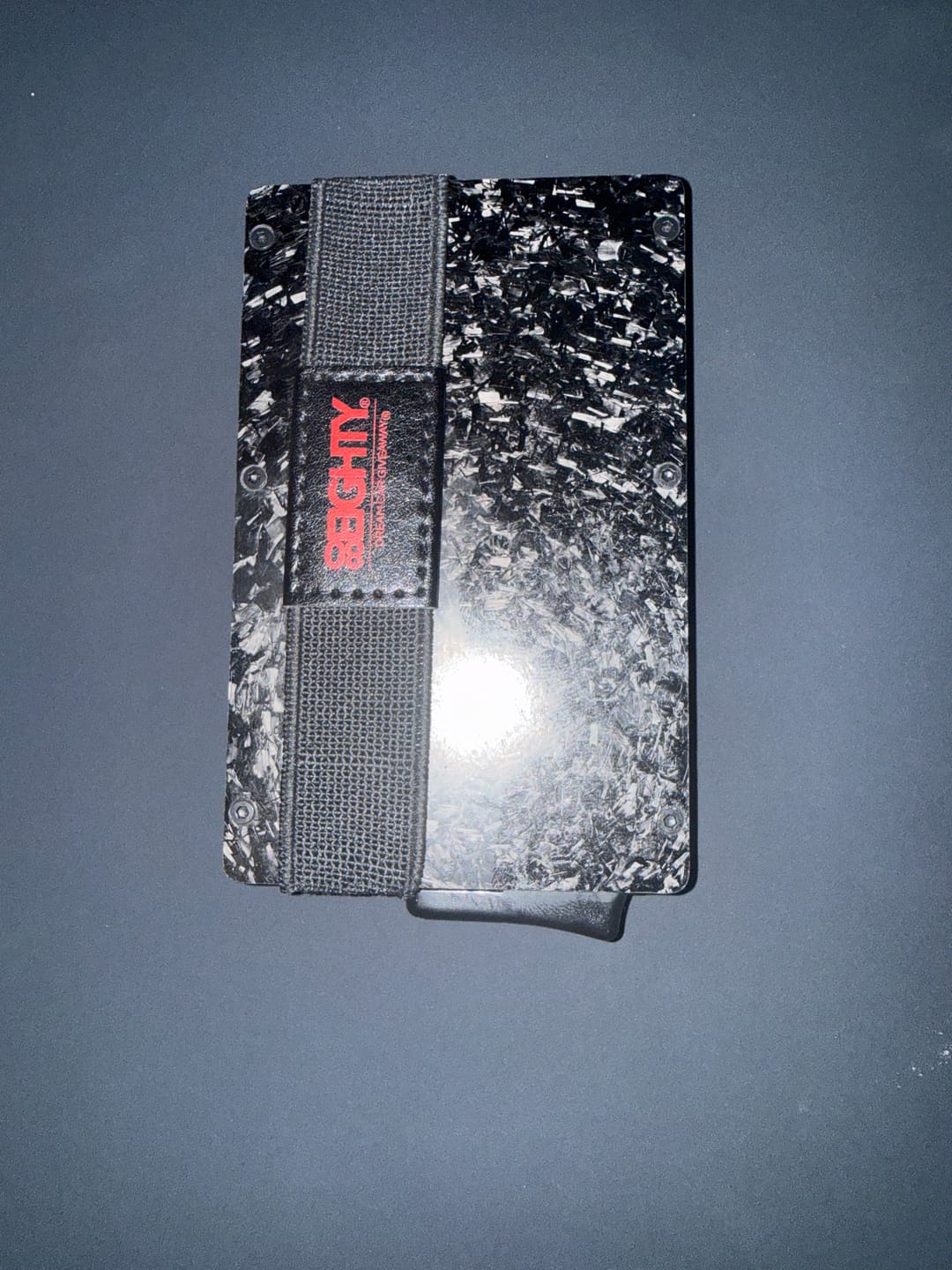 Customer photo review of 80Eighty® Minimalist Forged Carbon Wallet