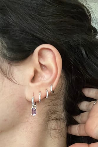 Customer photo review of Pendientes Triple Aros