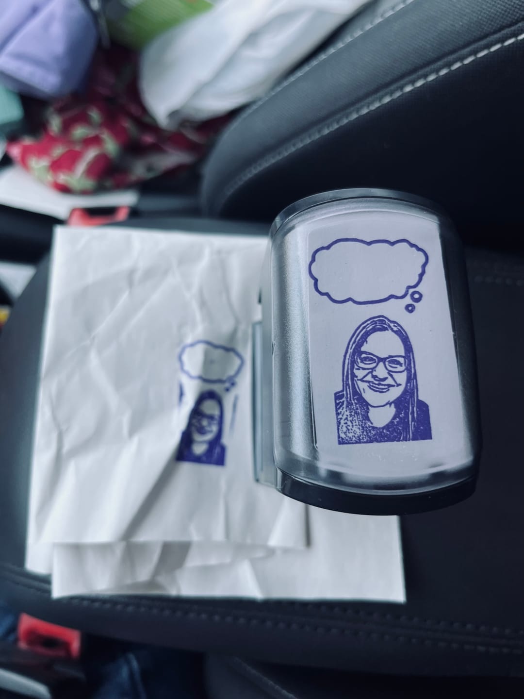 Customer photo review of Rubber Stamp ¦ Self Inking Stamp 1¼" x 2" ¦ US