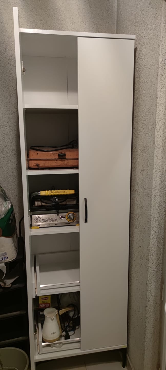 Customer photo review of Rani JE110 Çok Amaçlı Dolap 2 Kapaklı 5 Raflı Banyo Kiler Mutfak Dolabı Beyaz