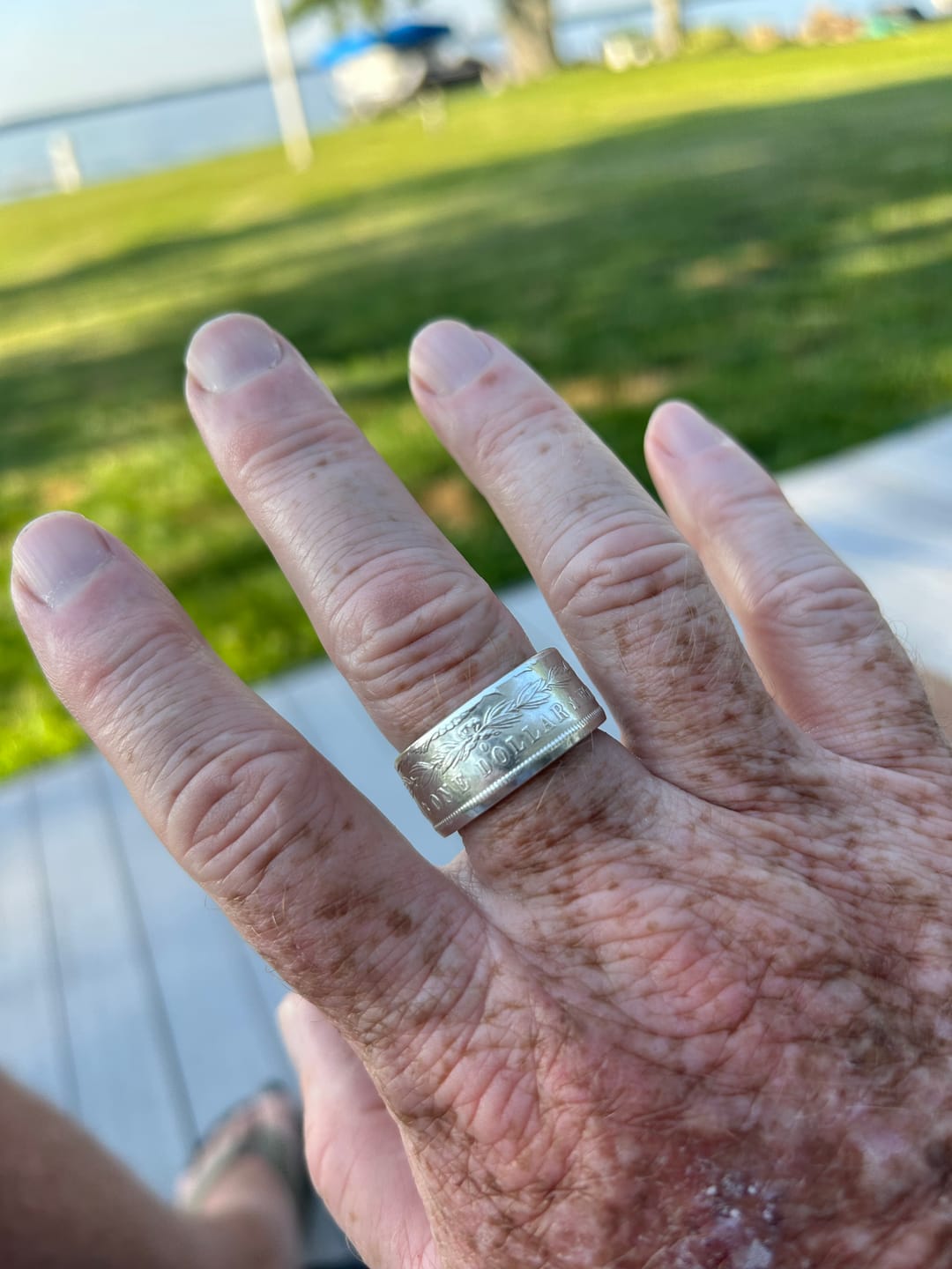Customer photo review of Morgan Silver Dollar Coin Ring
