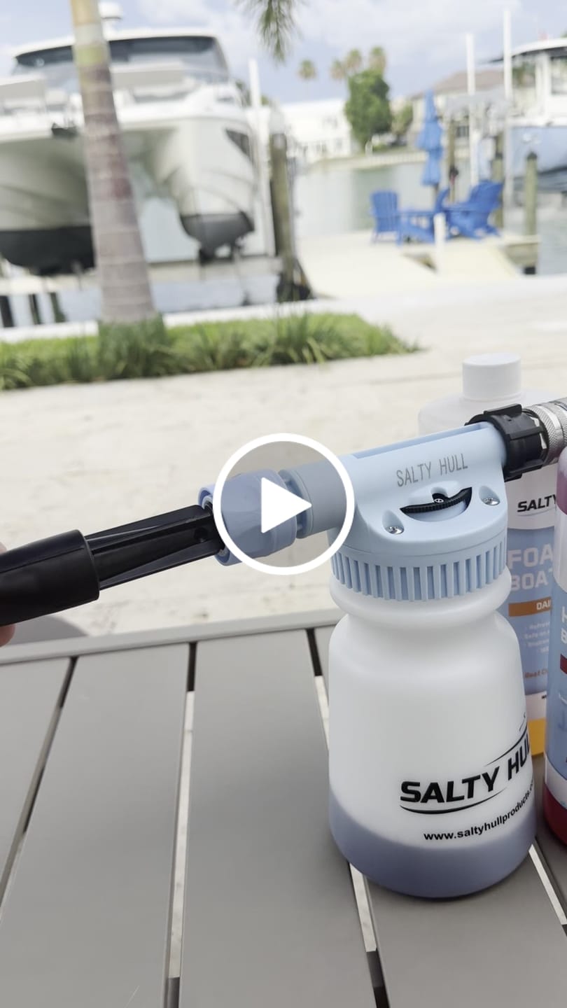 Customer video review of Salty Hull Stainless Steel Foam Gun – Highest Quality, Quick & Easy Boat Cleaning