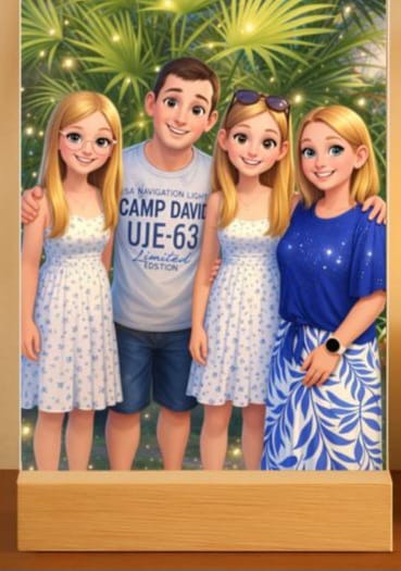 Customer photo review of Cartoon Love - Personalisierter Acrylaufsteller mit Cartoon-Effekt
