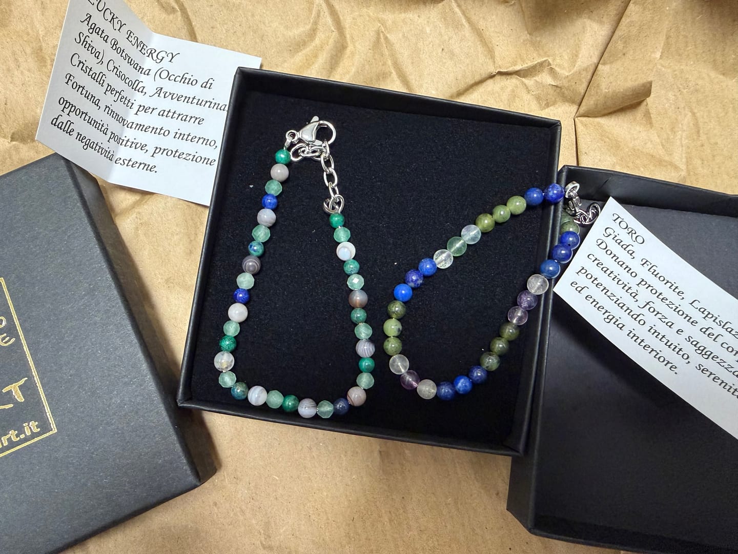 Customer photo review of Bracciale Lucky Energy - Occhio di Shiva, Avventurina, Crisocolla