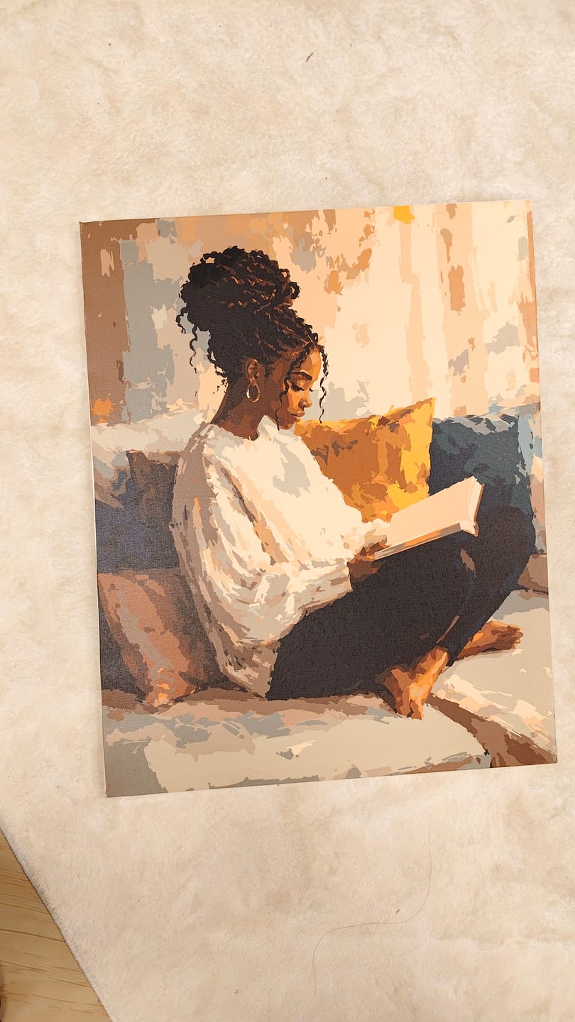 Customer photo review of Sunday Booktime | Paint by Number