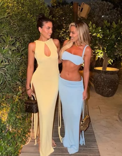Customer photo review of Sophia Keyhole Maxi Dress
