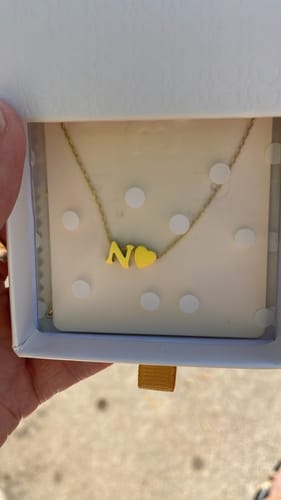 Customer photo review of Collar Letra Amor