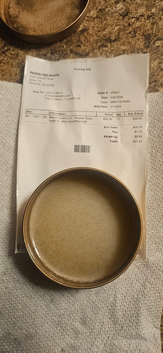 Customer photo review of Beard Conditioner - Royalty Scent