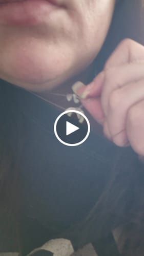 Customer photo review of Collar Letra Amor