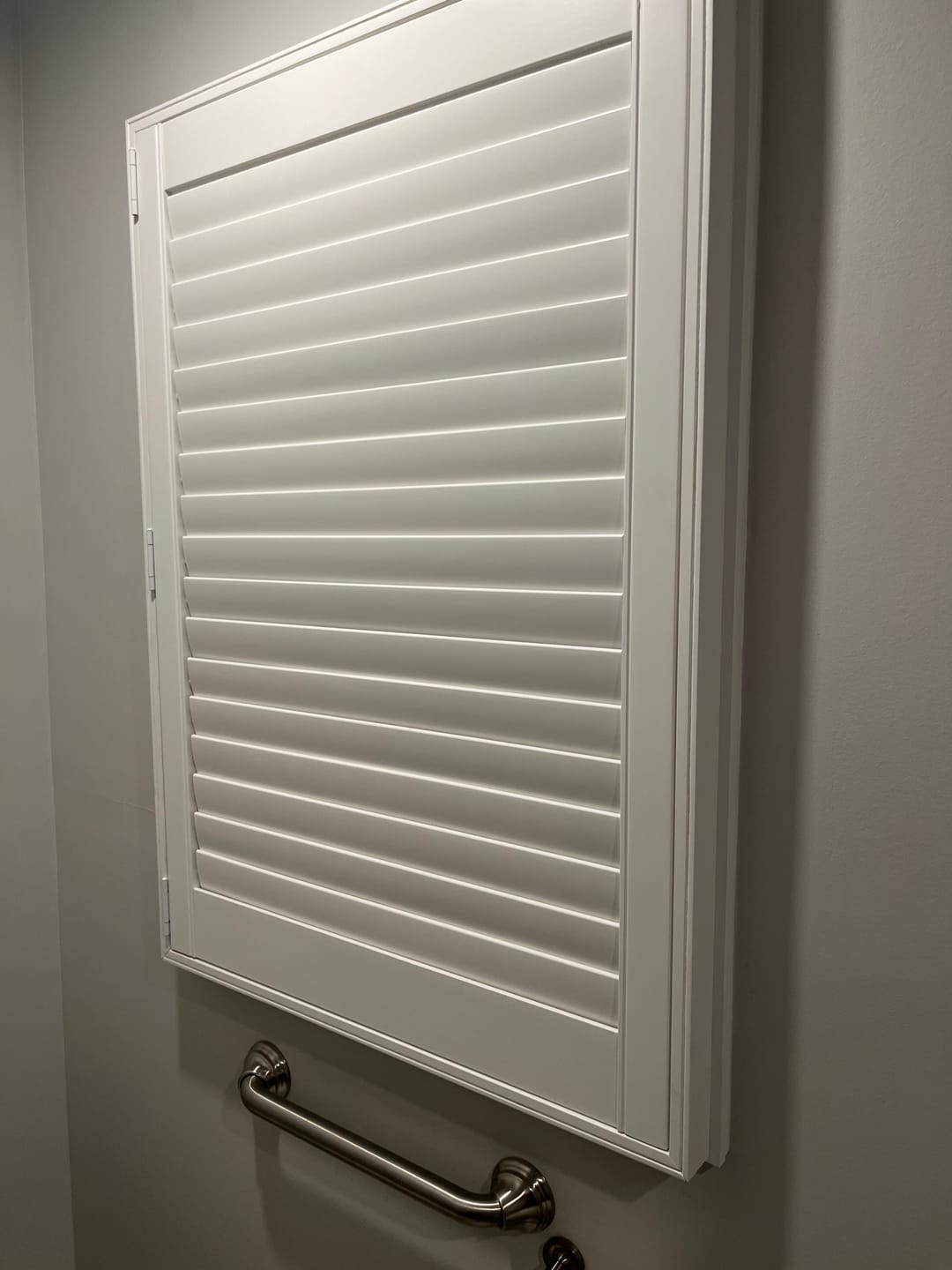 Customer photo review of Painted Wood Plantation Shutter
