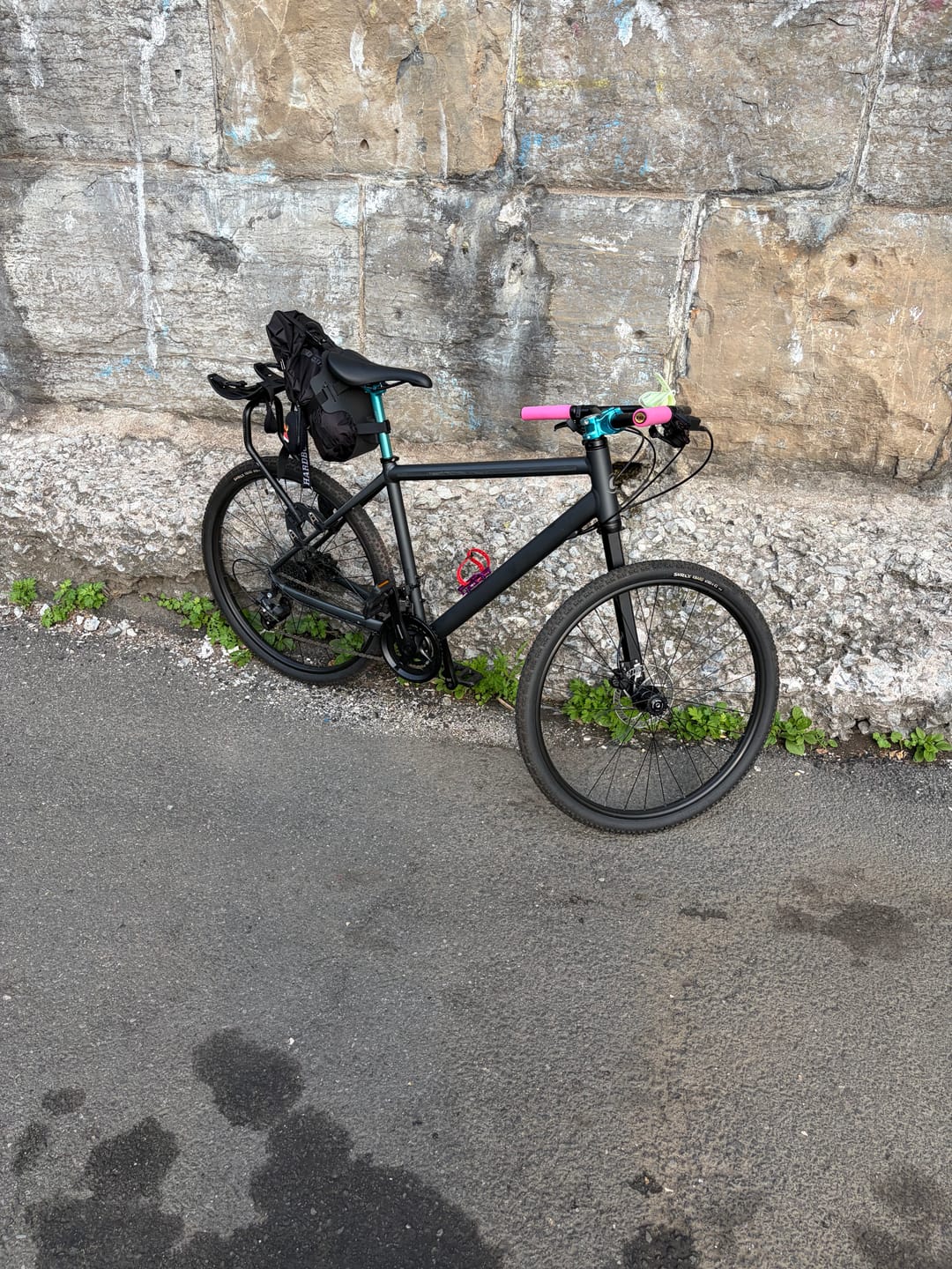 Customer photo review of Bikepacking Rear Rack + Waterproof Compression Bag Set