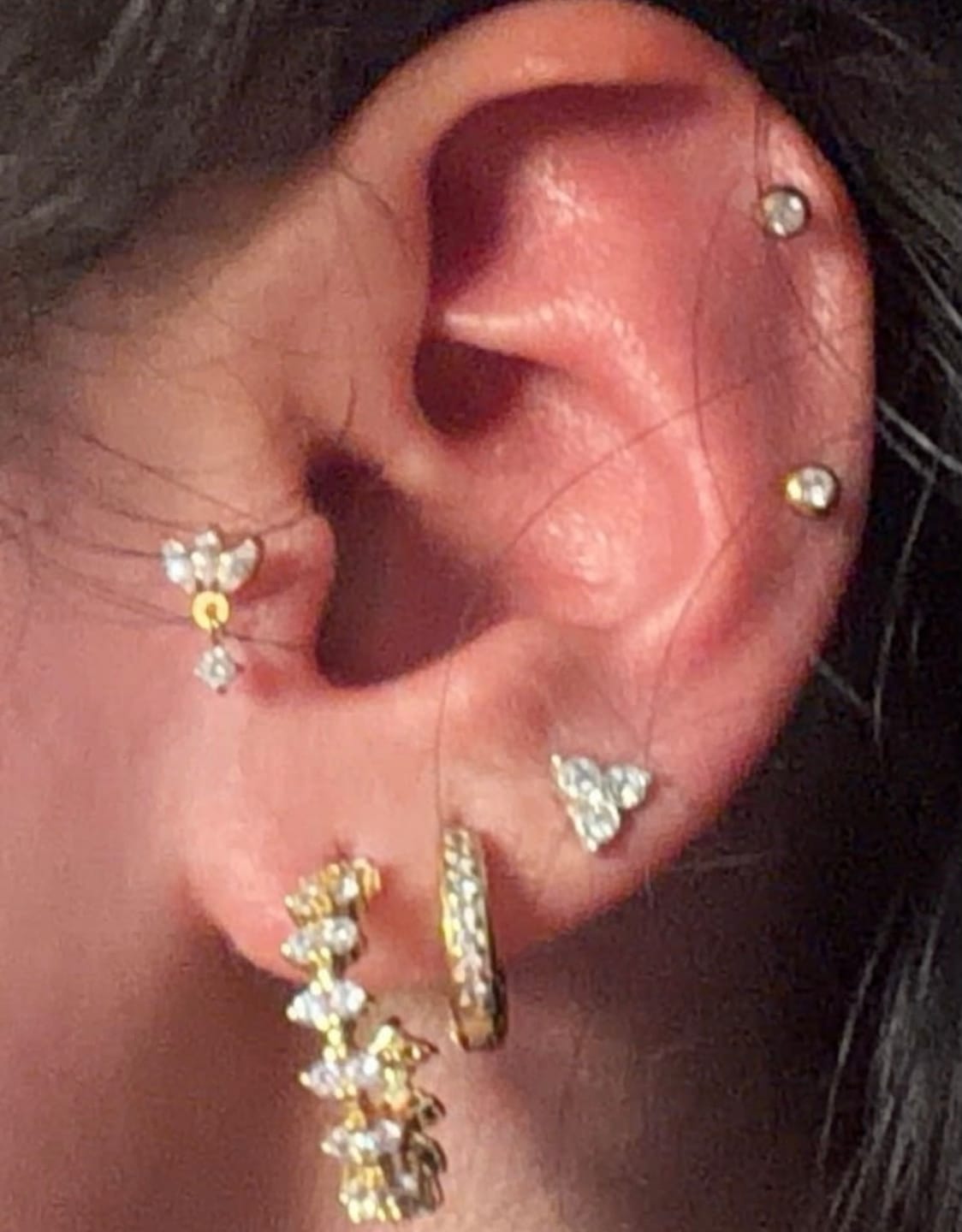 Customer photo review of Cataleya 2 Piercing | Titan