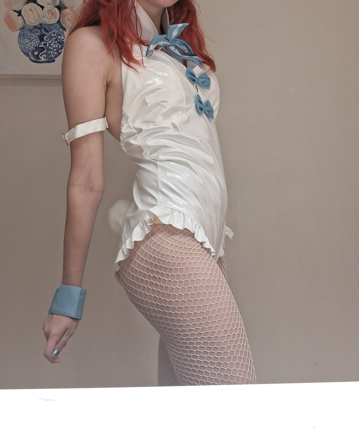 Customer photo review of Hatsune Miku Black and White Bunny Girl Patent Leather Cosplay & Optional Wig | Easter Cosplay Costume
