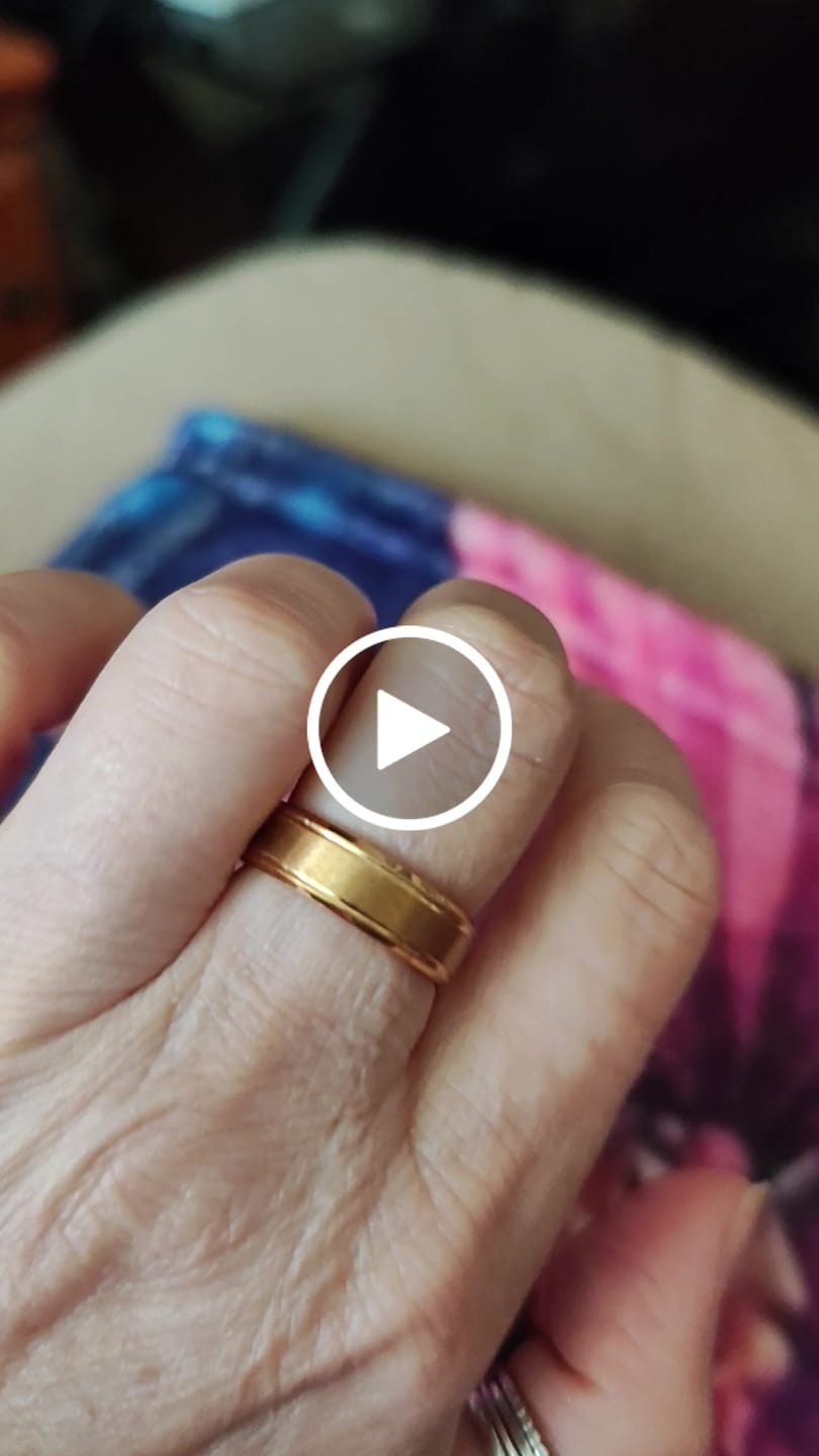 Customer video review of The Sahara - Gold Brushed Titanium Ring