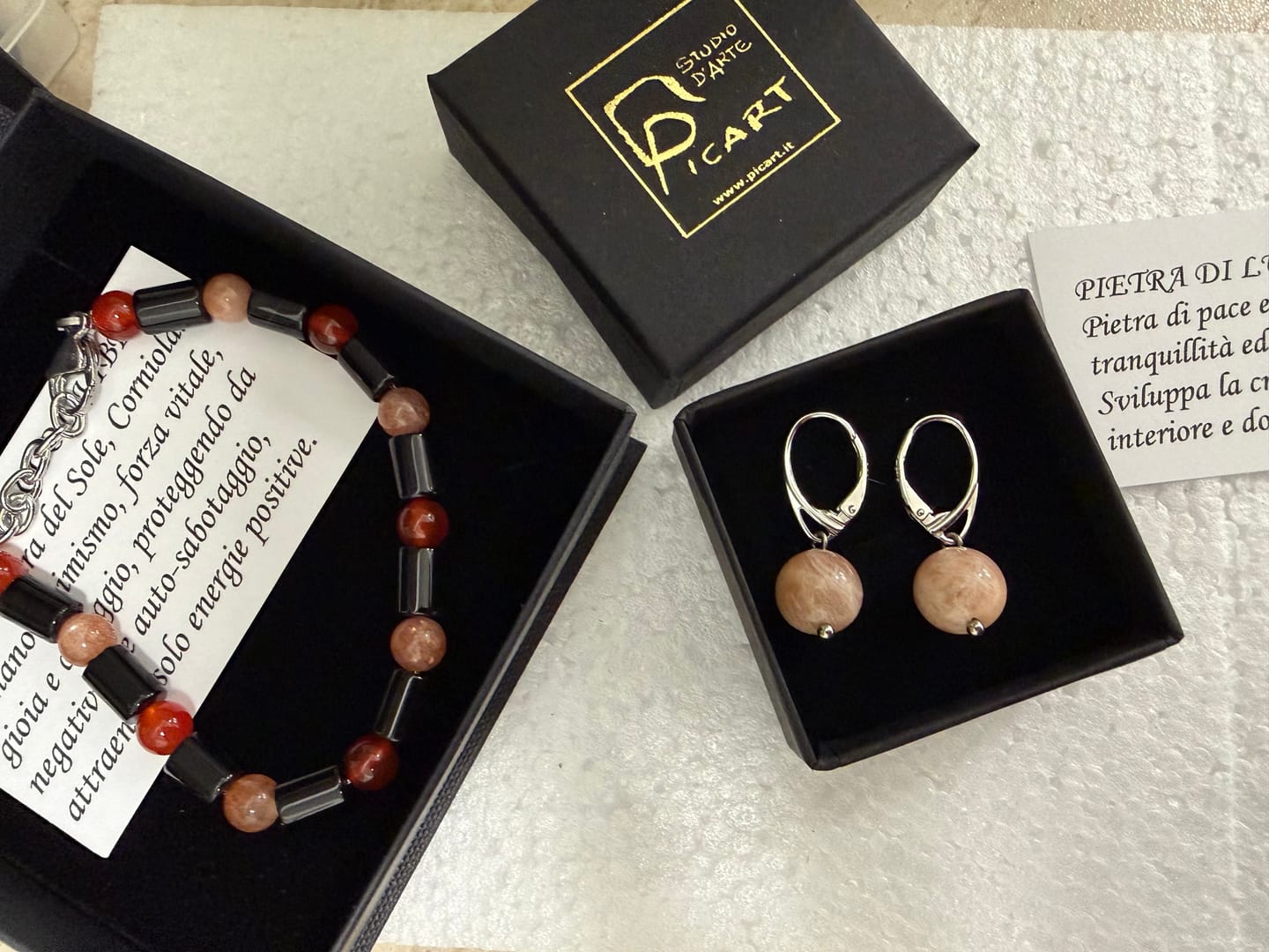 Customer photo review of Bracciale Good Vibes - Onice, Pietra del Sole e Corniola - LIMITED EDITION